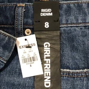 NWT Express Rigid Denim Girlfriend Jeans